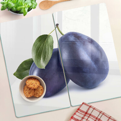 Tocător de bucătărie Prune cu frunze