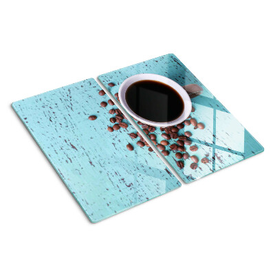 Tocător sticlă Cafea și boabe de cafea