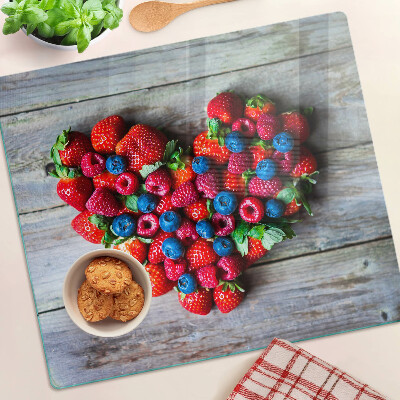 Tocător sticlă Inima fructelor de pădure