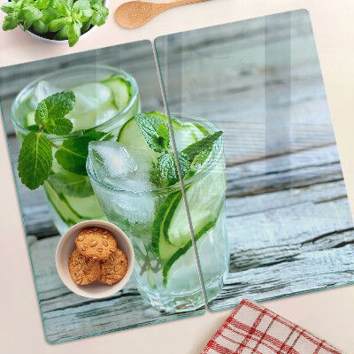 Tocător de bucătărie Cocktailuri de mentă și castraveți