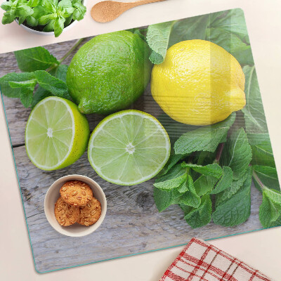 Tocător de bucătărie Lămâi și lime cu mentă