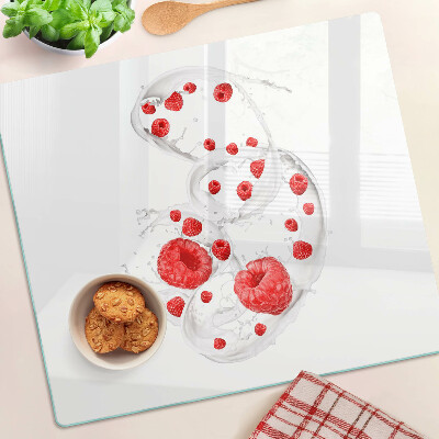 Tocător sticlă Bule de zmeură în apă