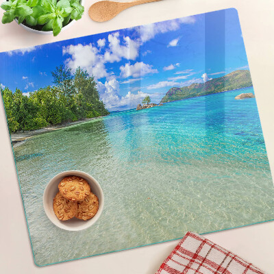 Tocător sticlă Plajă tropicală cu ape azurii