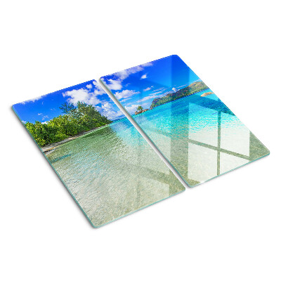 Tocător sticlă Plajă tropicală cu ape azurii