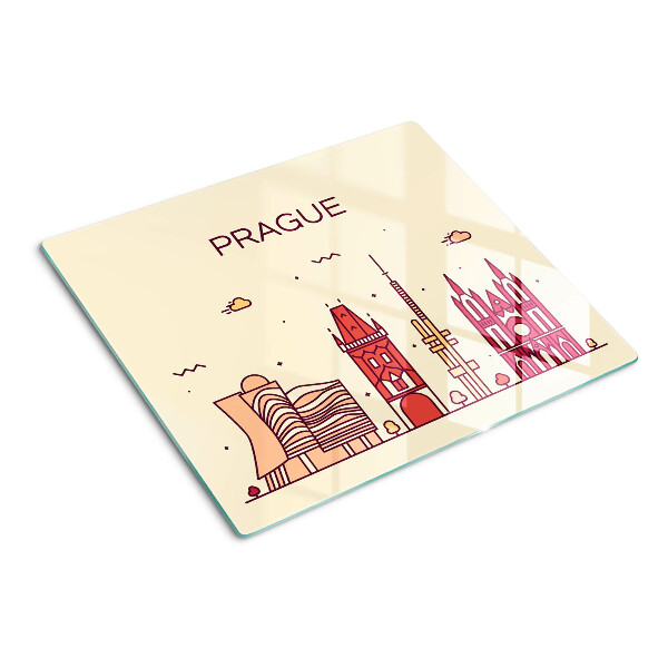 Tocător de bucătărie Praga - vedere la oraș