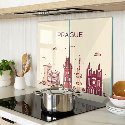 Tocător de bucătărie Praga - vedere la oraș