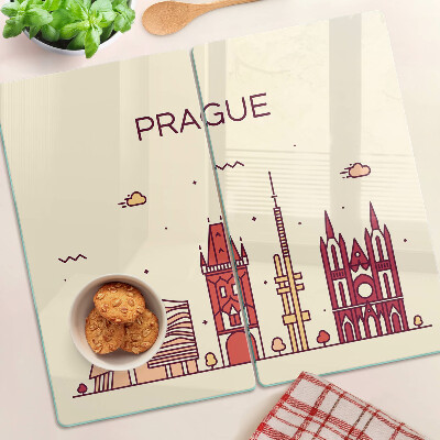 Tocător de bucătărie Praga - vedere la oraș