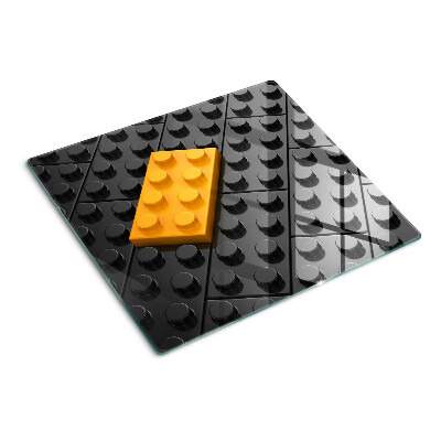 Tocător de bucătărie Cărămizi LEGO pe fundal negru