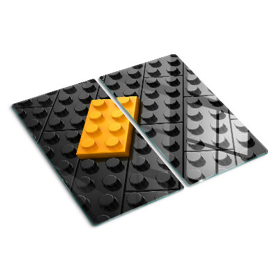 Tocător de bucătărie Cărămizi LEGO pe fundal negru