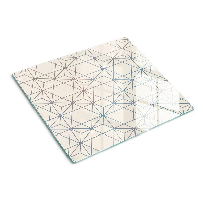 Tocător sticlă Geometrie cu triunghiuri și linii