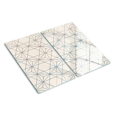 Tocător sticlă Geometrie cu triunghiuri și linii