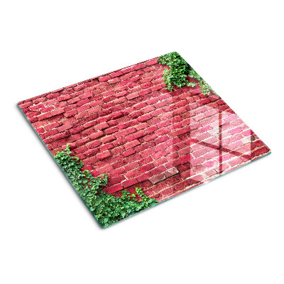 Tocător sticlă Zid de cărămidă cu plante