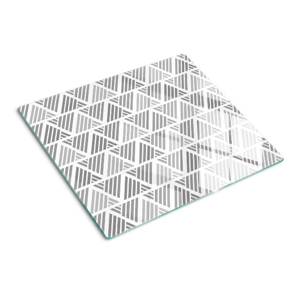 Tocător sticlă Modele geometrice în nuanțe de gri