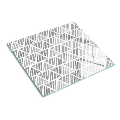 Tocător sticlă Modele geometrice în nuanțe de gri