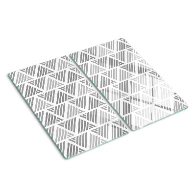 Tocător sticlă Modele geometrice în nuanțe de gri