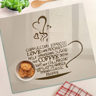 Tocător de bucătărie Cafea și inimă