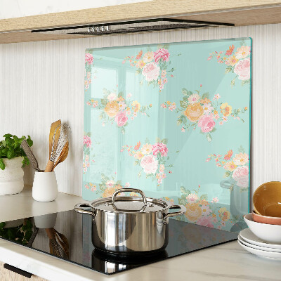 Tocător de bucătărie Model floral în culori pastelate