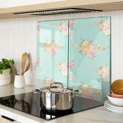 Tocător de bucătărie Model floral în culori pastelate