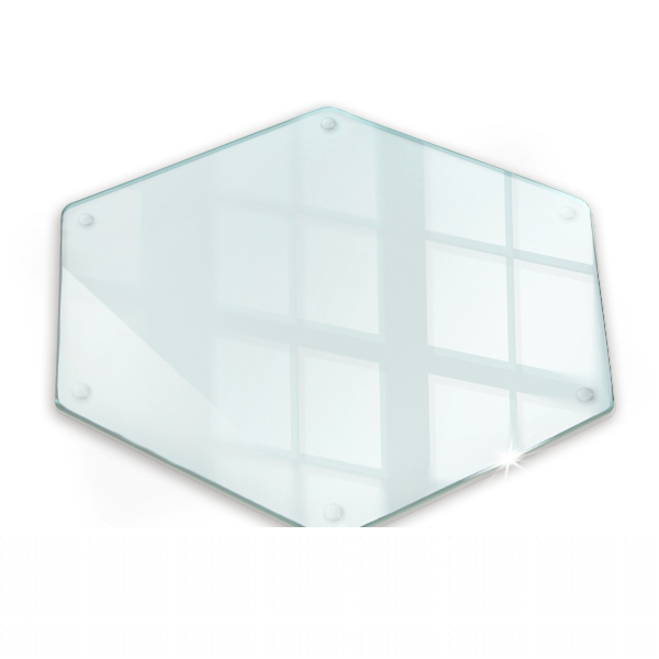 Tocător de bucătărie transparent hexagonal