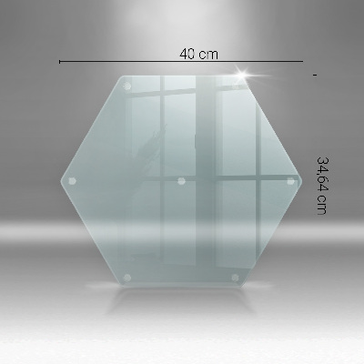 Tocător de bucătărie transparent hexagonal