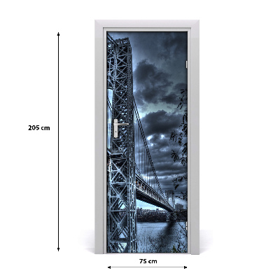 Autocolante pentru usi Podul ușă autoadeziv din New York City