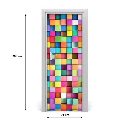 Autocolante pentru usi Autocolant patratele adezive Abstracție DOOR