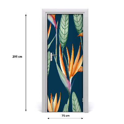 Autocolante pentru usi Strelitzia reginae