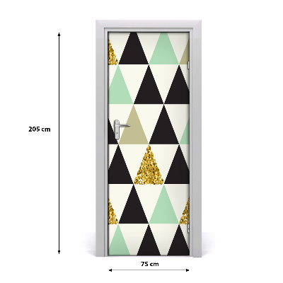 Autocolante pentru usi triunghiuri colorate