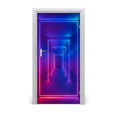 Autocolante pentru usi Autoadeziv Neon Blue Door