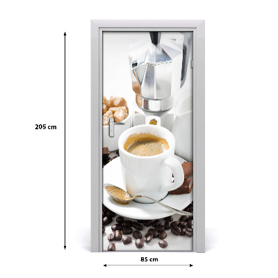 Autocolante pentru usi ceașcă de cafea