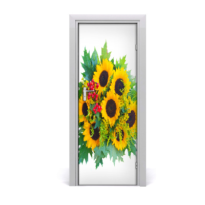 Autocolante pentru usi Autocolant de perete decal DOOR Sunflowers