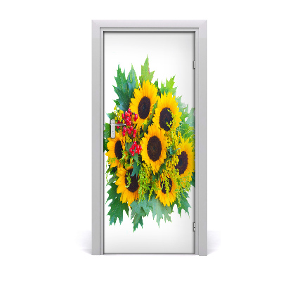 Autocolante pentru usi Autocolant de perete decal DOOR Sunflowers