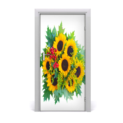 Autocolante pentru usi Autocolant de perete decal DOOR Sunflowers