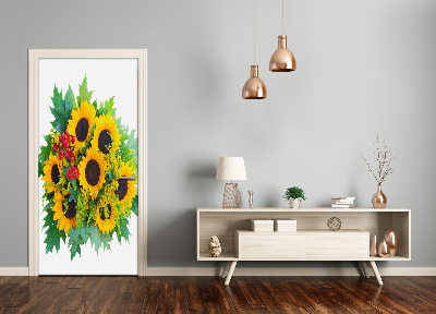 Autocolante pentru usi Autocolant de perete decal DOOR Sunflowers