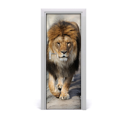 Autocolante pentru usi perete Lion