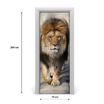 Autocolante pentru usi perete Lion