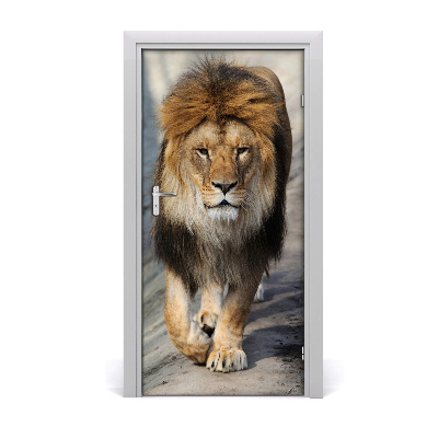 Autocolante pentru usi perete Lion