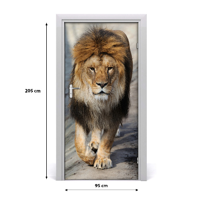 Autocolante pentru usi perete Lion