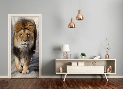 Autocolante pentru usi perete Lion