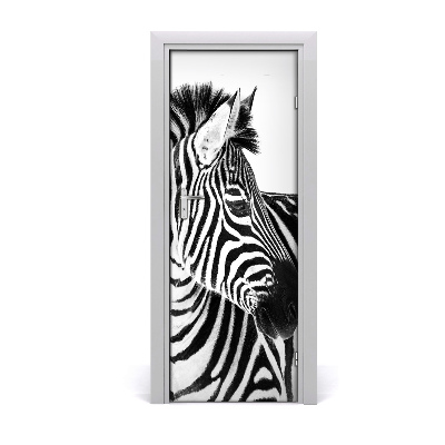 Autocolante pentru usi Zebra în zăpadă