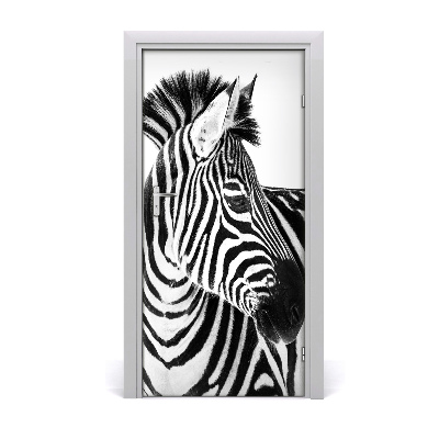 Autocolante pentru usi Zebra în zăpadă