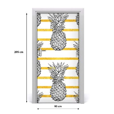 Autocolante pentru usi benzi de ananas