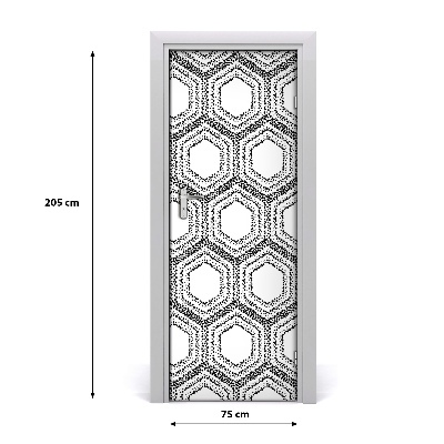 Autocolante pentru usi fundal geometrică