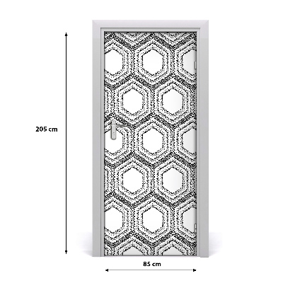 Autocolante pentru usi fundal geometrică