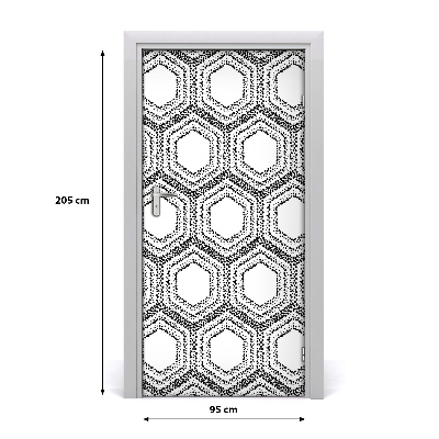 Autocolante pentru usi fundal geometrică