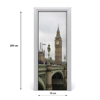 Autocolante pentru usi Ușă autoadeziv pe Big Ben, Londra