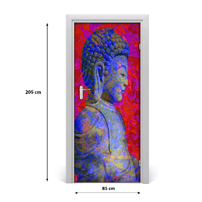 Autocolante pentru usi Abstracție buddha