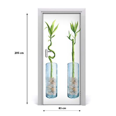 Autocolante pentru usi Furnir autocolant de perete UȘI de bambus