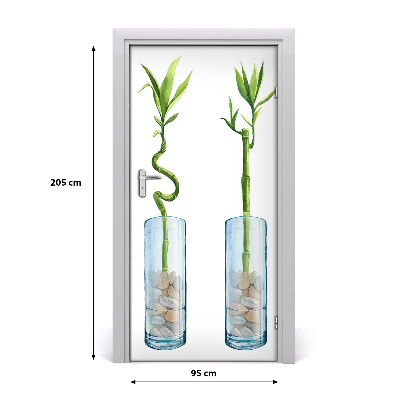 Autocolante pentru usi Furnir autocolant de perete UȘI de bambus