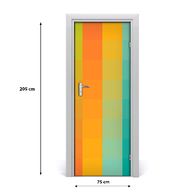 Autocolante pentru usi pătrate colorate